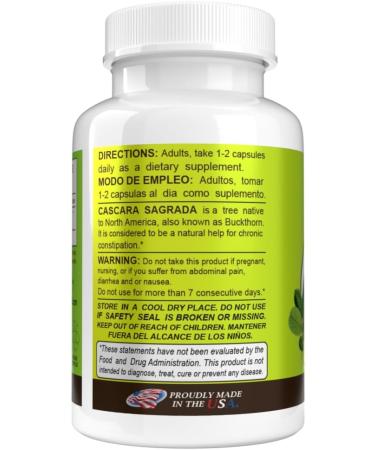 Sunshine Naturals Cascara Sagrada 450 Mg Herbal Digestive Support & Gentle Laxative for Occasional Constipation Natural Colon Cleanse 100 Capsules Made in USA Pack 3 - Buy Online on GoSupps.com