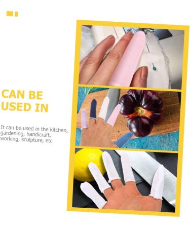 Healifty 100pcs Pure Cotton Finger Cots - Cut Resistant Antistatic Reusable Finger Protectors for Guitar Playing - Assorted Colors 6.6x2.3x0.1cm - Buy Online on GoSupps.com