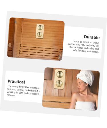 Happyyami Sauna Temperature & Moisture Meter | Thermometer & Hygrometer for Home & Outdoor Use | Sauna Barometer | Kitchen & Wall Accessories - Buy Online on GoSupps.com