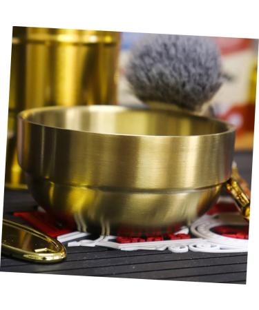 Fomiyes Stainless Steel Foam Dishwasher Shave Cup | Golden Foam Shell for Beard Soap Cream | 9x9x4.9cm - International Shipping Available - Buy Online on GoSupps.com