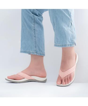 Women's Orthotic Flip Flops for Plantar Fasciitis Relief - Pink, Size 6.5 - Buy Online on GoSupps.com