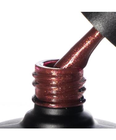 THE EDGE Gel Nail Polish 8ml - The Rustic Red Glitter - UV/LED Manicure/Pedicure for Salon & Home Use Highly Pigmented/Long Lasting/2-Coat Coverage - Buy Online on GoSupps.com