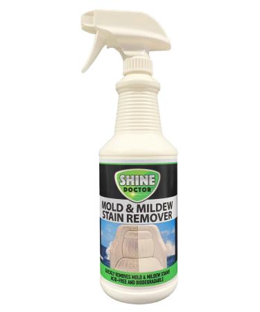 Shine Doctor Mold & Mildew Stain Remover 32 oz. Quickly Removes Mold & Mildew Stains without heavy scrubbing. Biodegradable & Environmentally Friendly!