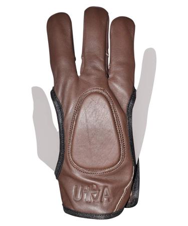 UNIVERSE ARCHERY Leather Archery Glove | Handmade Shooting Hunting Three Finger Gloves | Recurve Bow Archery Cow Hide Leather Gloves | Sizes from XS to XXL Medium