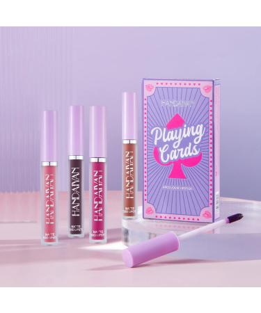 MIESCHER 4Pcs Matte Liquid Lipstick Set | Long Lasting, Waterproof, & Pigmented | Professional Colorful Cosmetics | Non-Stick Cup | Makeup Gift Sets for Girls & Women | Halloween Christmas (Set 05) - Buy Online on GoSupps.com