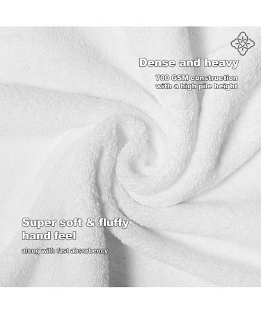 BIOWEAVES 100% Organic Cotton 700 GSM Plush Towel Set - 6-Piece GOTS Certified, White - Buy Online on GoSupps.com