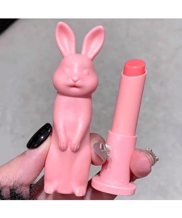 dPois Natural Ingredients Lip Balm for Women Girls Cute Rabbit Shape Lightweight Hydrating Long Lasting Smoothness Dry Lips Care Everyday Use Pink One Size One Size Pink - Buy Online on GoSupps.com