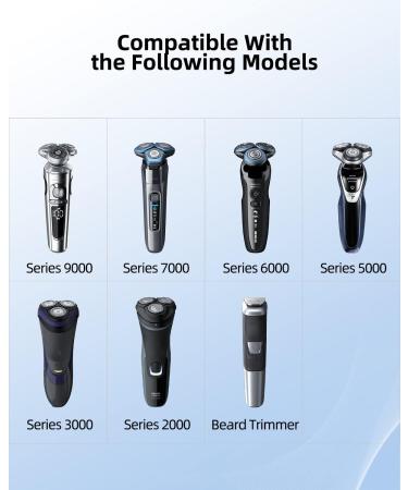 1.8m Charger Cable for Philips HQ8505 3000 7000 9000 Series Razors - Replacement Power Supply for PT860 S5050 QT4022 Aquatouch - Buy Online on GoSupps.com