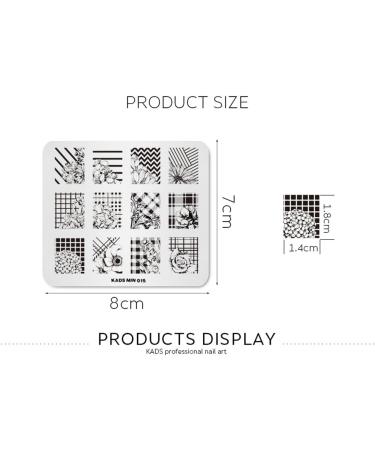 KADS Nail Art Stamping Plates - 4pcs Pattern Stamp Templates for Salon Designs - Buy Online on GoSupps.com