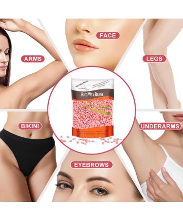 Acwoo 500g Pink Waxing Pearls Kit with 10 Spatulas - Hair Removal for Women & Men | Legs Face Arms Armpits Back Depilation - Buy Online on GoSupps.com