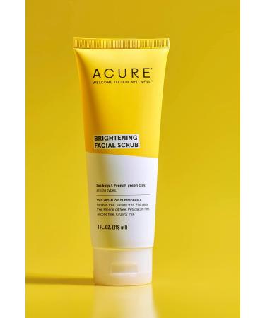 Acure Brightening Starter Kit - Cleansing Gel, Facial Scrub, Day Cream, Vitamin C & Ferulic Acid Serum - For Natural Glowing Skin - Buy Online on GoSupps.com