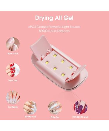 RSTYLE Mini UV LED Gel Nails Lamp - Portable 6W Pink Nail Dryer for All Nail Polishes - USB Powered - Buy Online on GoSupps.com