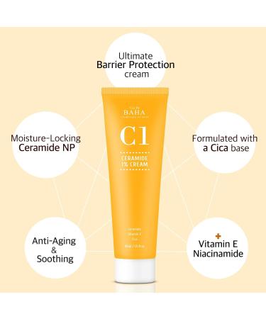 Cos De BAHA C1 Ceramide + Niacinamide Serum | Skin Nourishment & Hydration | 1.5 Fl Oz - Buy Internationally - Buy Online on GoSupps.com