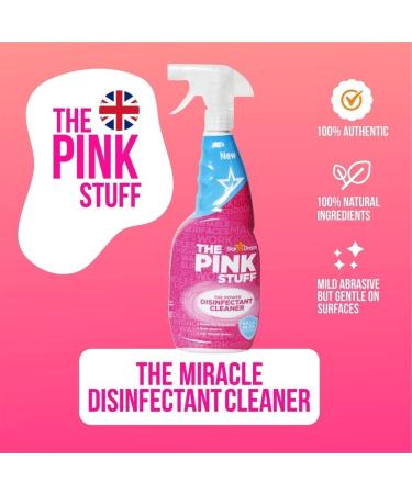 The Pink Stuff The Power Disinfectant Cleaner Multi Purpose Cleaning Spray 5Pk x 750ml + Our Gift for You: Organza Bag Size: 9 x 7 x 0.1cm - Buy Online on GoSupps.com
