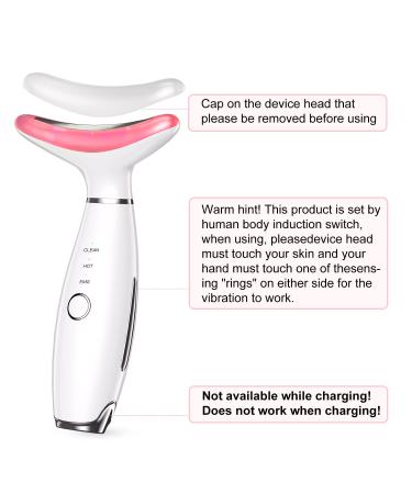Anti-Wrinkles Face Neck Massager - Vibration Facial Device with Triple Action Modes for Tightening and Smoothing Skin - White - Buy Online on GoSupps.com