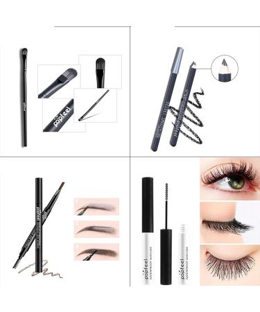 WishesMar Eyes Makeup Set - Eyeshadow Palette, Eyeliner, Eyebrow Pencil, Mascara - All in One Beauty Cosmetic for Essential Eyes Makeup - Buy Online on GoSupps.com