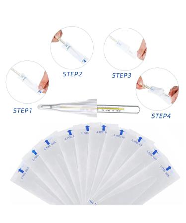 100 Pieces Digital Thermometer Probe Covers Disposable Thermometer Sleeves Universal Electronic Thermometer Covers for Accurate Sanitary Oral Rectal and Underarm Digital White 100pcs - Buy Online on GoSupps.com