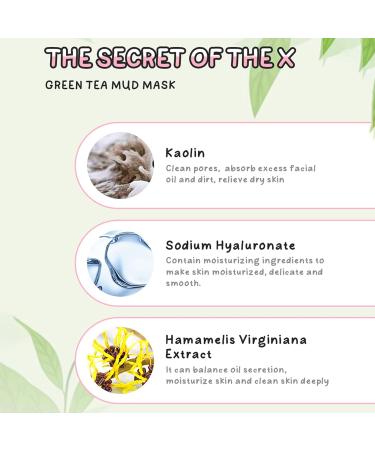 Crsetmyth Green Tea Clay Mask Facial mask green tea 100 g natural cosmetics against pimples blackheads and acne antiaging care for dry and impure skin deep cleansing mask for face - Buy Online on GoSupps.com