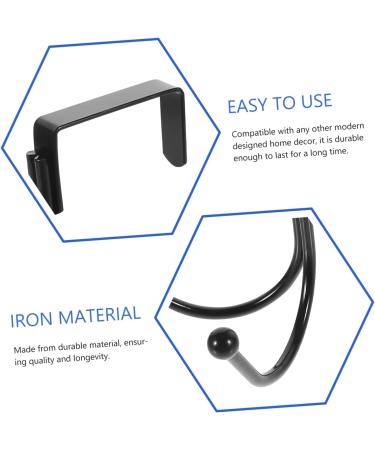 PLAFOPE 4 Pcs Hangers Black Coat Rack Towel Hook Hats Robes Mounted Clothing Rack Hanger Hook Door Hook Iron - Buy Online on GoSupps.com