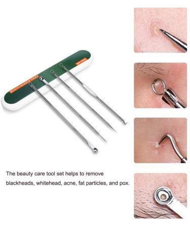 Yueser 16-Piece Blackhead Remover Comedone Squeezer Set - Stainless Steel Tool Kit with Storage Box for Effective Skin Treatment - Buy Online on GoSupps.com