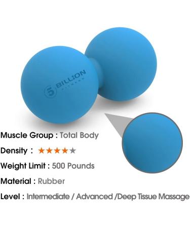 5BILLION Peanut Massage Ball - Double Lacrosse & Mobility Ball for Physical Therapy - Deep Tissue Massage Tool for Muscle Relaxation - Acupoint Massage Blue - Buy Online on GoSupps.com
