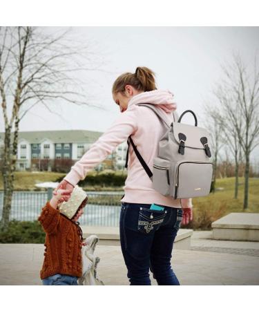 VS VOGSHOW Diaper Bag Backpack: Stylish & Durable Gray Maternity Nappy Bag - Buy Online on GoSupps.com