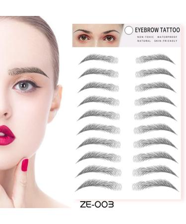 Stick On Eyebrows - Temporary Eyebrows | 3D Authentic Brow Eyebrow Transfers Stickers Peel Off Eyebrow Grooming Shaping Makeup Sticker For Women Girls Frifer ZE-003 - Buy Online on GoSupps.com
