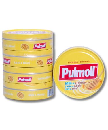 Set of 5 Pulmoll Milk Honey Boxes | Pulmoll Lozenges Since 1946