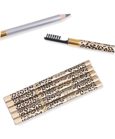 MUSISALY 2pcs Long Lasting Eyebrow Pencils Leopard Eyeliner Pencil Eyebrow Brush for Women Puff Head Wooden 1 count (Pack of 1) As Shown - Buy Online on GoSupps.com