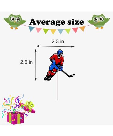18pcs Hockey Cupcake Toppers for Boys Men Girls Hockey Birthday Party Supplies Sport Hockey Ball Party Decorations Ice Hockey Birthday Cake Decorations - Buy Online on GoSupps.com