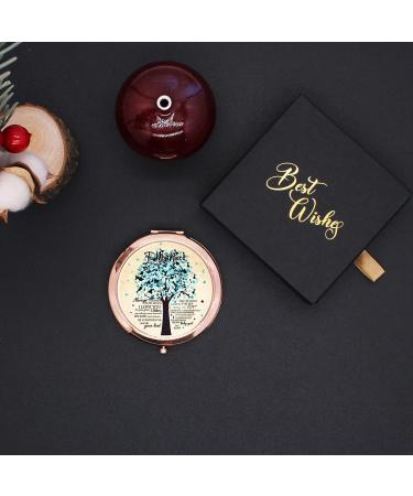 Wailozco Personalized Rose Gold Compact Mirror - Unique Gift for Niece from Mom - Meaningful Niece Graduation Birthday Present - Buy Online on GoSupps.com