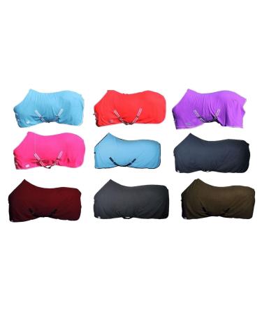 netproshop Basic horse sweat rug with cross surcingles fleece quality size 105-155 size:130 color:red red 130