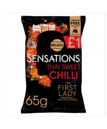Walkers Sensations Thai Sweet Chilli Sharing Crisps 65g x Case of 15