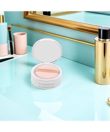 Bo te de Rangement pour Poudre Blanche 2 Pcs avec Miroir et Houppette Palette de Maquillage Vide Ronde 3 Couches tui Compact Portable pour Fards Paupi res Blush - Buy Online on GoSupps.com