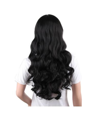 Shop Women's Wavy Long Wig - Black Wig for Carnival Mardi Gras & Cosplay Party Costume - Buy Online on GoSupps.com