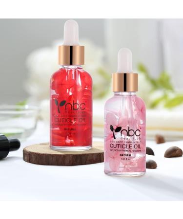 Lot de 2 huiles pour cuticules 30 ml parfum rose et fraise avec fleurs huile de croissance des ongles avec vitamine E huile de jojoba paquete de 60 ml (Lot de 1) - Buy Online on GoSupps.com