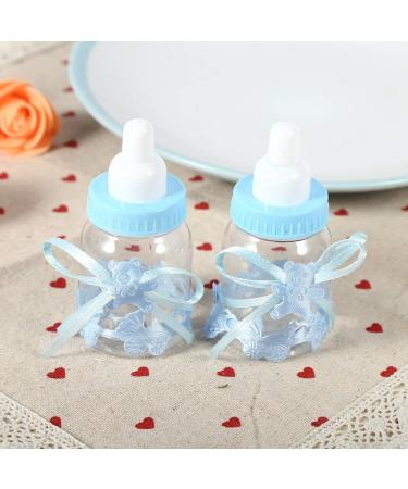 Haofy Baby Shower Bottles - 12 Pcs Candy Gift Box for Girl Boy Newborn Birthday Blue Decorations - Buy Online on GoSupps.com