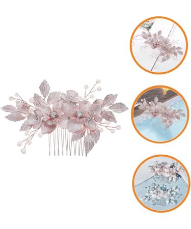 Beaupretty Comb bride wedding tiara wedding Crystal hair comb bridal flower hair combs rhinestone pearl hair comb rhinestone pearl side comb flower girl bridesmaid Zinc alloy rose Gold - Buy Online on GoSupps.com