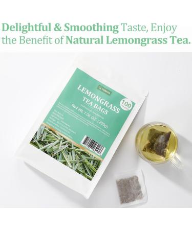 Premium Lemongrass Tea Bags 100 Tea Bags(7.06 Oz/200g) 100% Natural Lemon Grass Leaves No Additives & Caffeine free. - Buy Online on GoSupps.com
