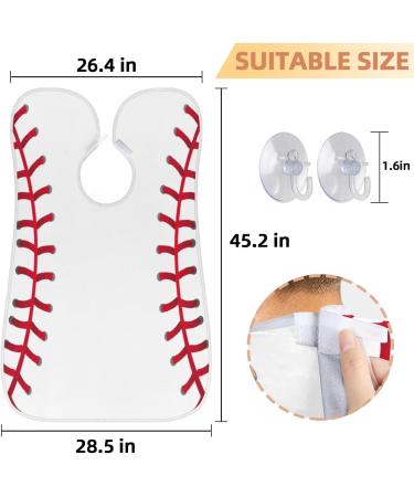 Baseball Beard Bib Apron - Ultimate Beard Hair Catcher for Men | Perfect Gift for Father's Day Anniversary & Christmas | Includes 2 Suction Cups - Buy Online on GoSupps.com