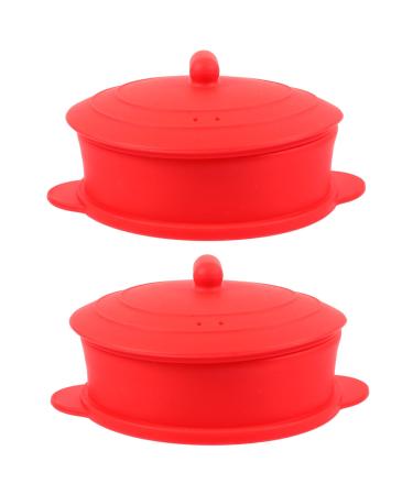 Fomiyes 2st high-temperature-resistant silicone pot wax warmer pot accessories for beauty tools mini-heating round pot anti-drop bowl household wax shell hot wax pebble gel