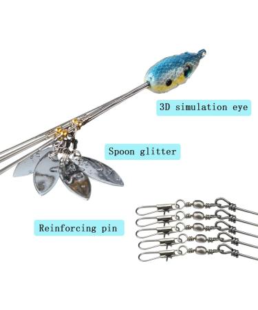 HCHinn Alabama Rig - 5 Arm Umbrella A-Rig Swimbait with Willow Leaf Blades - Trout, Perch, Walleye Fishing Lure - Freshwater/Saltwater Trolling - 3pcs (Blue/Gold/Green) - Buy Online on GoSupps.com
