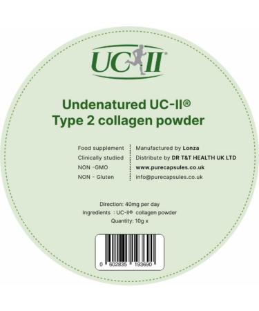  pure capsules Lonza UC-II Type 2 Collagen Powder Undenatured Type II Collagen Powder Manufactured by Lonza 10g Pack/250 Day Supply Free Capsule Filling Spoon - Buy Online on GoSupps.com