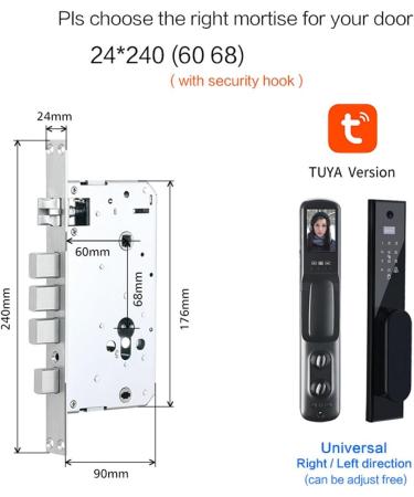 Automation WiFi Visual Smart Fingerprint APP Remote Control Password Door Lock Home Anti-Theft Electronic Lock (Color : Sky Blue Size : 30X240MM) (Sky Blue 30X388MM) - Buy Online on GoSupps.com
