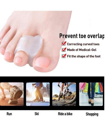 2pcs Toe Silicone Bunion Guard Foot Care Orthopedic Toe Separators Finger Toe Separator Correction Pad Foot Care Tool - Buy Online on GoSupps.com