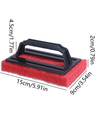 Scrub Sponge Brush with Handle Tub and Tile Cleaning Brush for Cleaning Bathroom Multiple Use Sponge Brush Scrubber Red - Buy Online on GoSupps.com