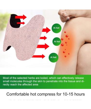 Top Pain Relief Patch for Knee - Moxibustion Heat Plaster for Instant Relief | 12 Parts Wormwood Knee Sticker - Buy Online on GoSupps.com
