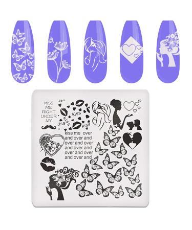 Summer Nail Stamping Plates Set with Stamper & Scraper - 10 Image Templates for Manicure DIY - Animal, Flower, Lace Designs - Includes Storage Bag - Buy Online on GoSupps.com