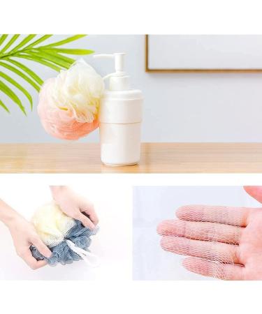4 Pack Bathroom Shower Luffa Sponge - Peeling Body Scrubber & Long Stretch Sponge with Rope Handles for Men & Women (Pink & Gray) - Ideal for Soft Skin & Exfoliation - Buy Online on GoSupps.com