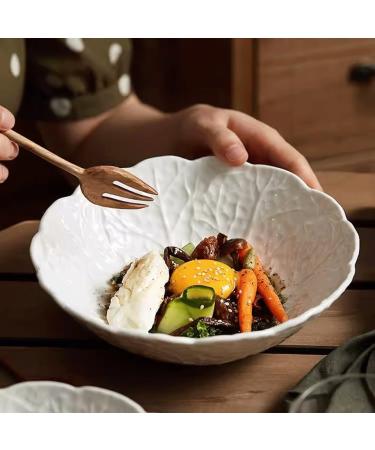 Salad Bowl Ceramic Salad Bowl Home Kitchen Fruit Bowl Suitable for Hotels Restaurants Clubs and Tableware Pasta Bowls - Buy Online on GoSupps.com